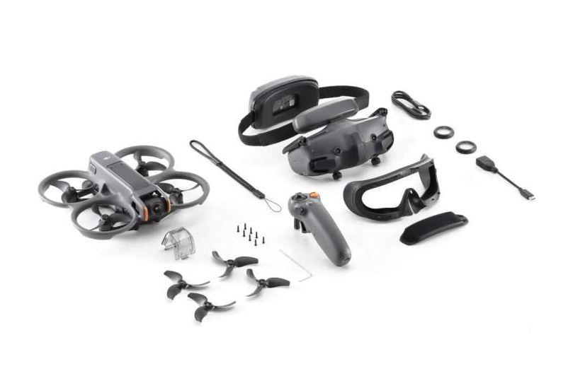 fpv dron dji avata 2 fly more combo single battery obsah baleni